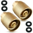 thumbnail image 1 of 2 Pack Forklift Connector Female 7141F, Propane Tank Adapter, 1-1/4Inch Inlet X 1/4Inch NPT Outlet with 4 Rubber O Rings, 1 of 6