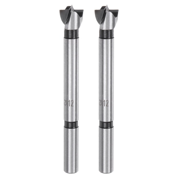 2 Pack Forstner Drill Bit 15/32"(12mm) High-Speed Steel Multi-tooth Forstner Bit for Wood Plywood Plastic Drill Tool