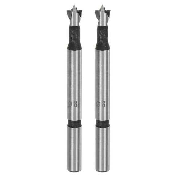 2 Pack Forstner Drill Bit 5/16"(8mm) Dia High-Speed Steel Forstner Bit for Wood Plywood Plastic Drilling Hole Tool