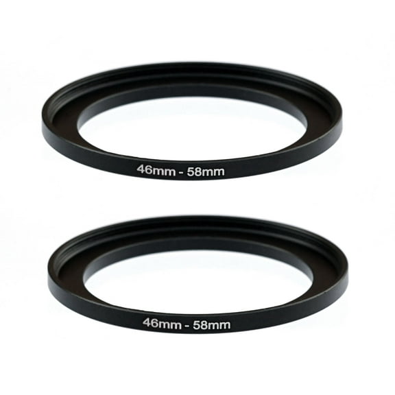 (2 Pack) Fotasy 49-58MM Step-Up Ring Adapter, 49mm to 58mm Step Up Filter Ring, 49 mm Male 58 mm Female Stepping Up Ring for DSLR Camera Lens and ND UV CPL Infrared Filter