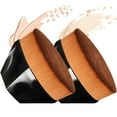 2 Pack Foundation Makeup Brush, Flat Top Kabuki Brush Face Blush Liquid