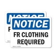 thumbnail image 1 of (2 Pack) Fr Clothing Required OSHA Notice Sign 10 Inch X 7 Inch Vinyl Label Decal Sticker Weather Resistant, UV Protected for Workplace, Business, and Construction Site, Made in the USA, 1 of 7