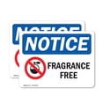 thumbnail image 1 of (2 Pack) Fragrance Free Sign With Symbol OSHA Notice Sign 14 Inch X 10 Inch Vinyl Label Decal Sticker Weather Resistant, UV Protected for Workplace, Business, and Construction Site,, 1 of 7