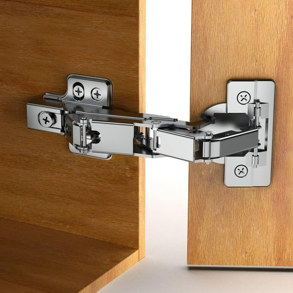 2 Pack Frameless Full Overlay 175 Degree Soft Close Lazy Susan Hins, Clip ON Plate, Multi-Pivot Concealed Hardware for Corner Kitchen Cabinet, Cupboard Folded, Folden Door, Closets
