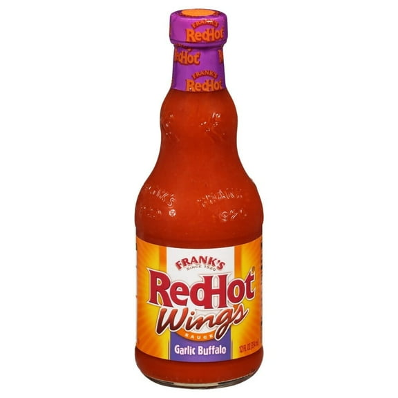 ( 2 Pack ) Frank's RedHot Red Hot Garlic Buffalo Wings Sauce 12 Fl Oz