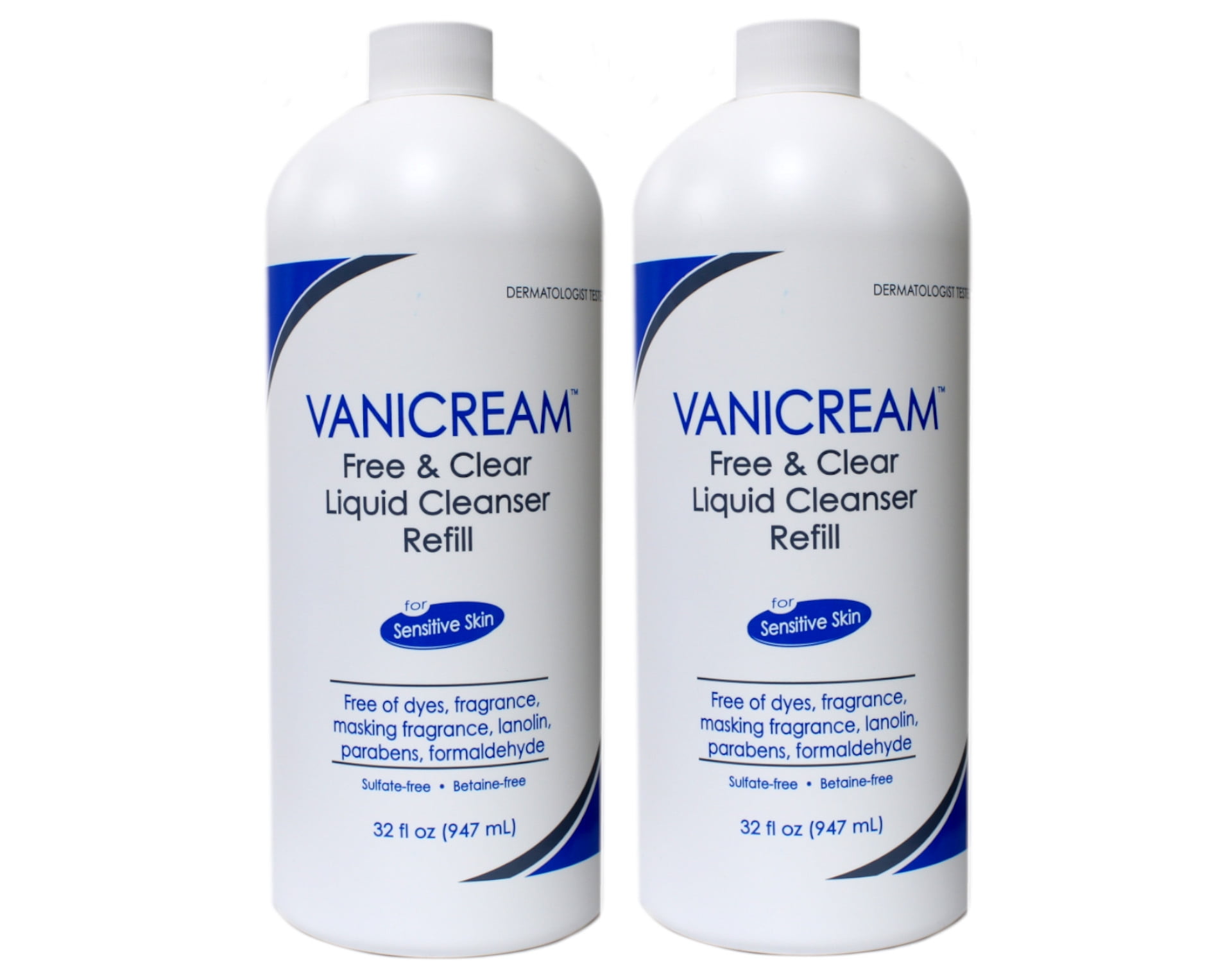 2 Pack Free And Clear Liquid Cleanser Refill For Sensitive Skin 32 Oz