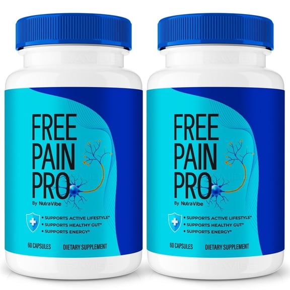 (2 Pack) Free Pain Pro Capsules, Official Formula to Reduce Discomfort and Increase Mobility, All Natural Supplement to Support Overall Wellness, Premium FreePainPro Pills Review (120 Capsules)