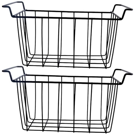 2 Pack Freezer Organization Baskets Sturdy Wire Mesh Containers for Efficient Fridge Space Utilization