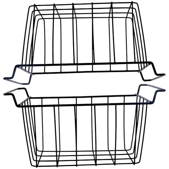 2 Pack Freezer Wire Baskets Sturdy Mesh for Efficient Food Stacking