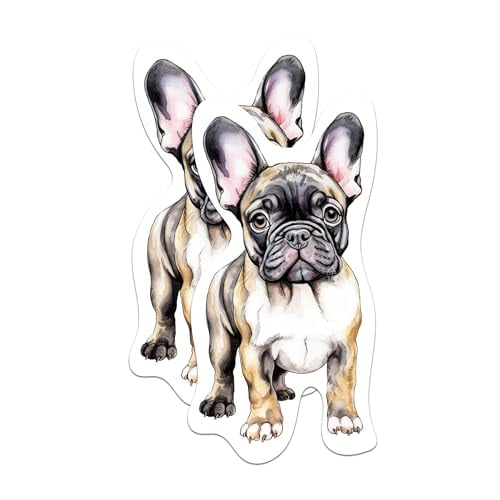 (2 Pack) French Bulldog Magnets - French Bulldog Dog Breed Magnets - Frenchie Breed - 5 Inches On Longest Side - Premium Magnet - for Cars, Refrigerators, Toolboxes - Made in USA - MAG2192