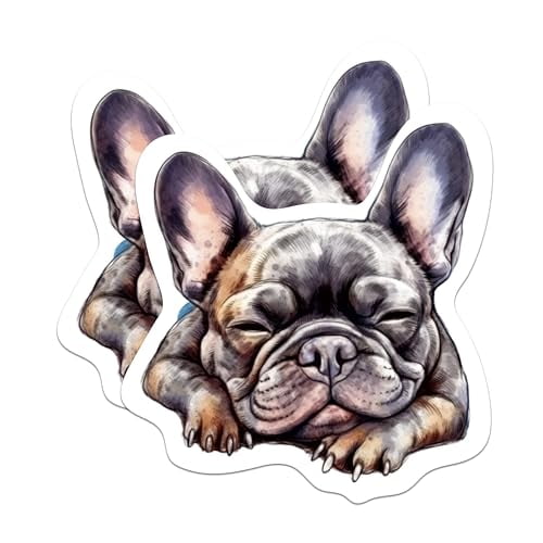 (2 Pack) French Bulldog Magnets - French Bulldog Dog Breed Magnets - Frenchie Breed - 5 Inches On Longest Side - Premium Magnet - for Cars, Refrigerators, Toolboxes - Made in USA - MAG2190