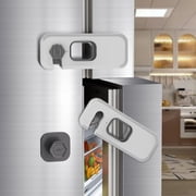 2 Pack Fridge Locks with Self Adhesive, Refrigerator Latch for Kids, Toddlers and Children, Child & Baby Proofing Freezer Door Lock for, Cabinets and Drawers, Oven, Windows