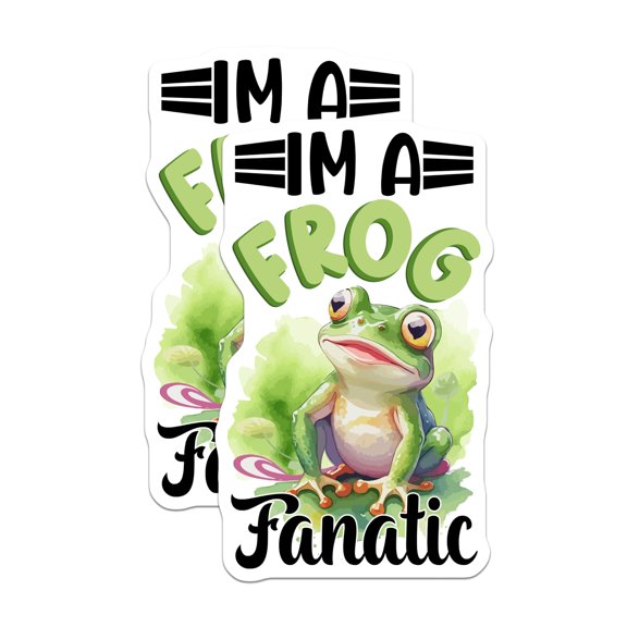 (2 Pack) Frog Fanatic Magnets - Cute Amphibian Decor - Magnet Set for Fridge - 5" On Longest Side - Premium Magnet - for Cars, Refrigerators, Toolboxes, Lockers - Made in USA - MAG16817