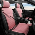 thumbnail image 1 of 2 Pack Front Car Seat Covers, Leather Seat Covers with Storage Pocket and Two Belt Pads, Anti-Slip Waterproof Universal Seat Covers for Cars Fit Cars Trucks SUV, 1 of 18
