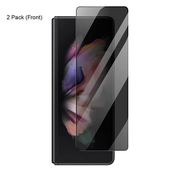 [2 Pack Front] Samsung Galaxy Z Fold 3 Screen Protector, High Definition 9H Clear Tempered Glass Anti-spy Privacy Protection Anti-scratch Anti-fingerprint Screen Protector for Galaxy Z Fold 3