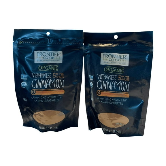 (2 Pack) Frontier Co-op Vietnamese Cinnamon 5.11 oz – Organic Saigon Cassia, Sweet & Spicy Baking Spice, Non-GMO