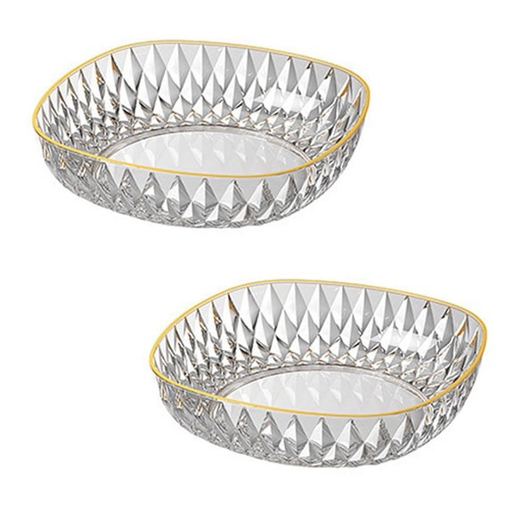 2 Pack Fruit Bowls, Vegetable Fruit Plate for Kitchen Counter Table, Modern Creative Stylish Candy Dish, Decorative Bowls for Home, Table Centerpieces