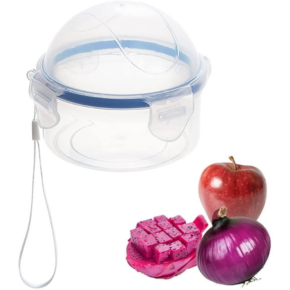 2 Pack Fruit and Vegetable Food Storage Keeper Containers for Fridge, Lemon Tomato and Small Onion Saver, Portable Apple Peer and Other Fruits Container