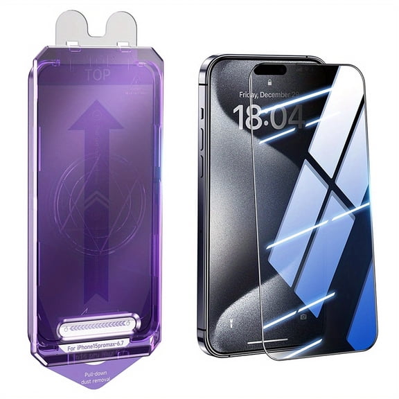 2 Pack Full Cover Privacy Screen Protector Compatible with for iphone 17/17 Pro Max/16 Pro Max/15 Pro/13 Pro Max, 9H Tempered Glass Film, Dynamic Island Compatible, Anti-Scratch, Anti-fingerprint,