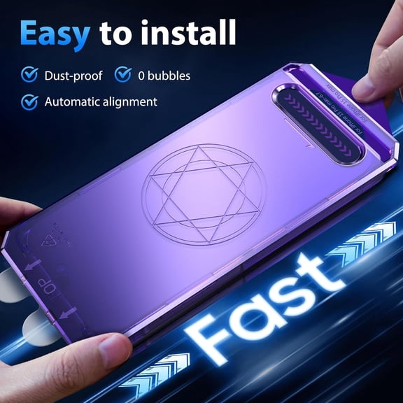 2 Pack Full Cover Privacy Screen Protector Compatible with for iphone 17/17 Pro Max/16 Pro Max/15 Pro/13 Pro Max, 9H Tempered Glass Film, Dynamic Island Compatible, Anti-Scratch, Anti-fingerprint,