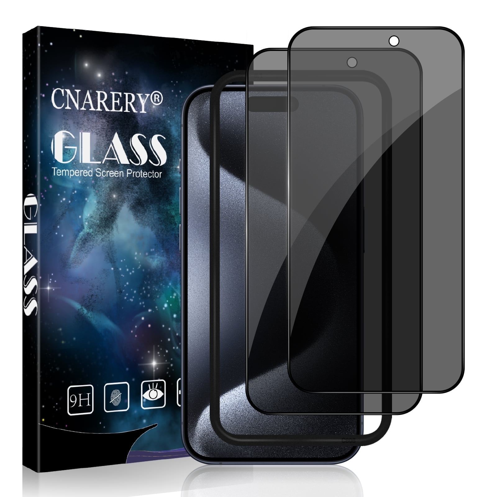 [2 Pack] Slanku Privacy Screen Protector For IPhone 14 Pro - Anti-Spy, Anti-Blue Light, Purple Gradient