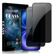 [2 Pack][Full Coverage] Cnarery Privacy Screen Protector for iPhone 16 6.1 inch, Anti Spy Tempered Glass with Installation Frame Anti-peeping Easy Installation