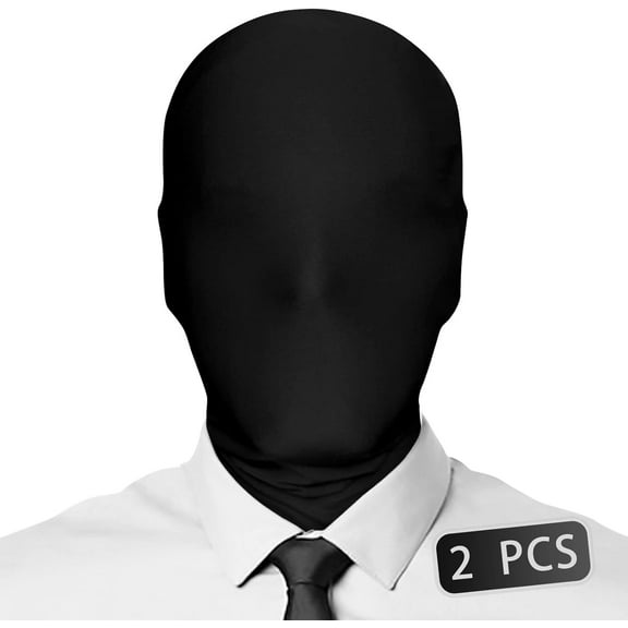 2 Pack Full Face Cover Halloween Spandex Hood Mask for Unisex