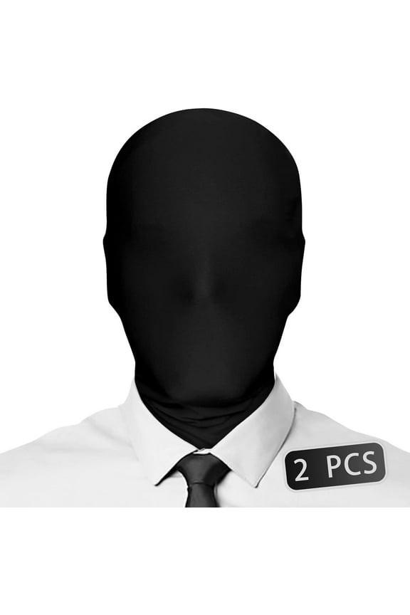 2 Pack Full Face Cover Halloween Spandex Hood Mask for Unisex