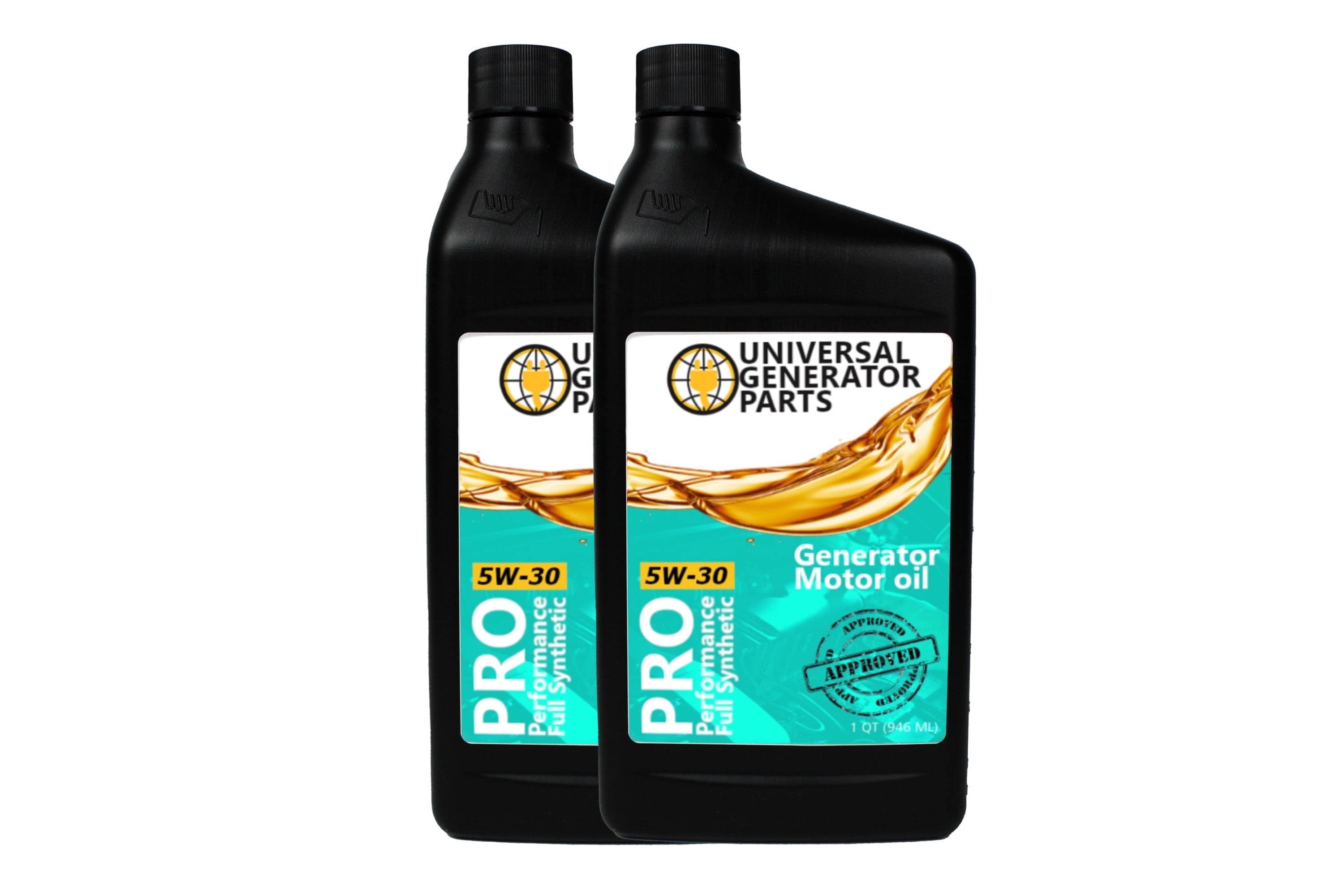 5W30 full synthetic oil bottle label Kohler generator