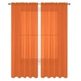 thumbnail image 1 of 2 Pack Fully Stitched Sheer Window Curtain Panel Drapes 63" 84" 95" 108" 120"L, 1 of 2