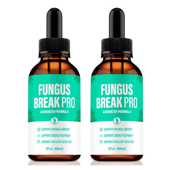 (2 Pack) Fungus Break Pro Drops, Complete Formula for Healthy and Beautiful Nails, FungusBreak Pro Fungi Relief, All Natural Foot Care, Reviews (60 Servings)