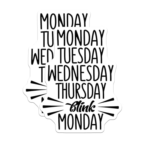 (2 Pack) Funny Days of The Week Magnets Magnets - Humorous Reminder - Daily Motivation - 5" On Longest Side - Made in USA - Sticks to Refrigerators & Metal Surfaces - MAG9006