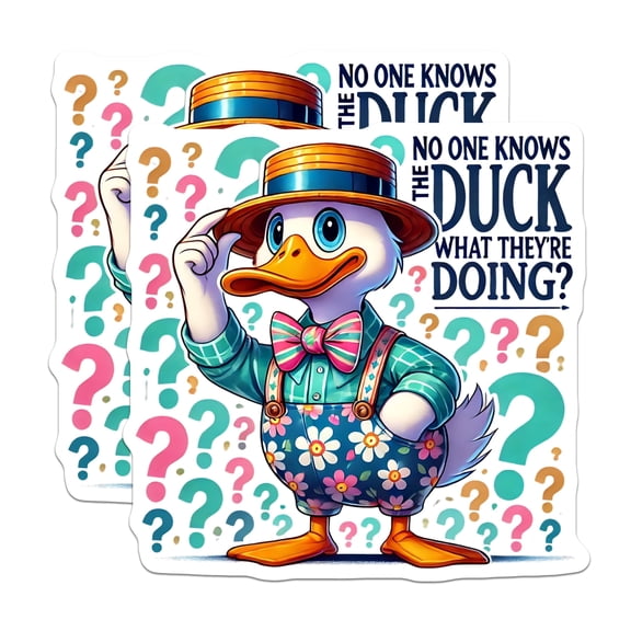 (2 Pack) Funny Duck Magnets - Motivational Quote Decor - Humorous Fridge Magnets - 5" On Longest Side - Premium Magnet - for Cars, Refrigerators, Toolboxes, Lockers - Made in USA - MAG15827