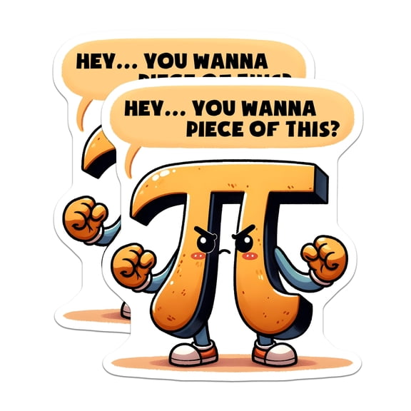 (2 Pack) Funny Nerd Pi Magnets - Math Humor - Geeky Kitchen Decor - Science Enthusiast - Classroom Fun - Teacher Appreciation - 5" On Longest Side - for Cars, Fridges, Toolboxes - Made in USA - MAG816