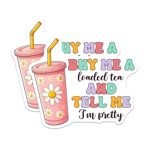 (2 Pack) Funny Quote Magnets - Loaded Tea Saying - 5" On Longest Side - for Cars, Fridges, Toolboxes - Made in USA - MAG8305