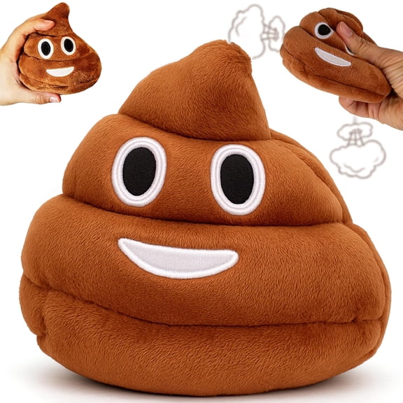 2 Pack Funny Talking Poop Plush Toy – Makes Fart Sounds, Interesting Poop for Pets Kids Adults, Bring Happiness