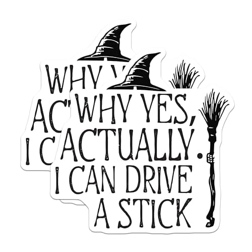 (2 Pack) Funny Witch Stick Magnets - Halloween Humor - Witchy Decor - Spooky Fall Decor - Funny Quotes - 5" On Longest Side - for Cars, Fridges, Toolboxes - Made in USA - MAG6102