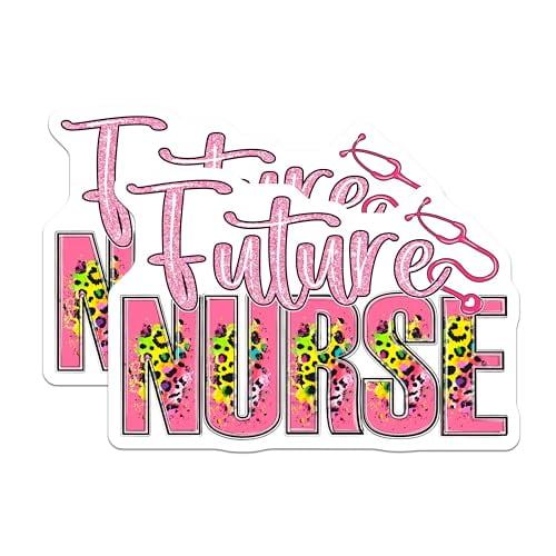 (2 Pack) Future Nurse Magnets - Nursing Student Decor - Nurse to Be Refrigerator Magnets - 5" On Longest Side - Premium Magnet - for Cars, Refrigerators, Toolboxes, Lockers - Made in USA - MAG18580