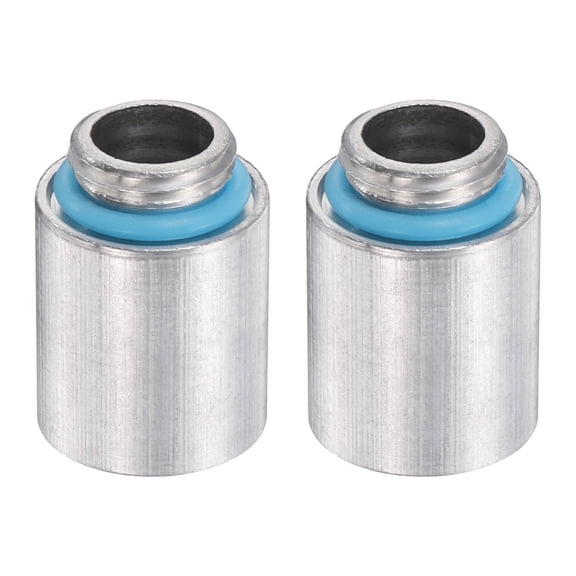 2-Pack G1/4" Male to Female Extender Fitting 20mm Extender Adapter with O-Ring - Durable Aluminum Hard Tubing Compression Fitting for PC Water Cooling System, Silver