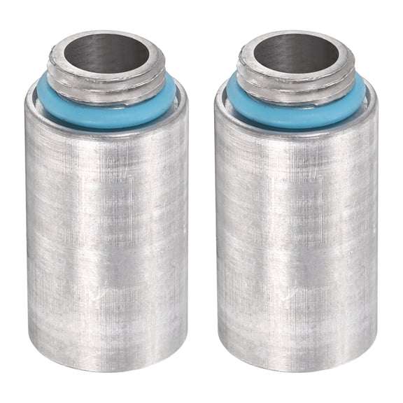 2-Pack G1/4" Male to Female Extender Fitting 30mm Extender Adapter with O-Ring - Durable Aluminum Hard Tubing Compression Fitting for PC Water Cooling System, Silver