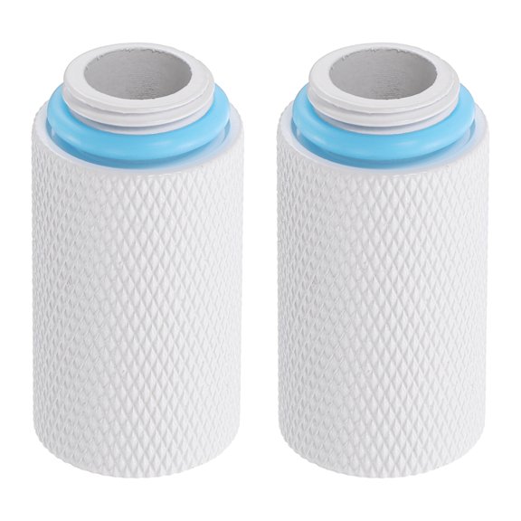 2-Pack G1/4" Male to Female Extender Fitting G1/4" x 30mm Extender Adapter with O-Ring for PC Water Cooling System, White