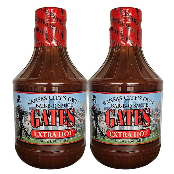 ( 2 Pack ) GATES BBQ EX HOT, 40 oz