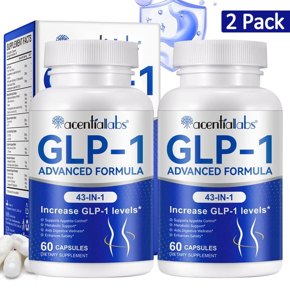 2 Pack GLP-1 Support Supplement for Gut Health Capsules, Helps Body Composition, 60 Capsules