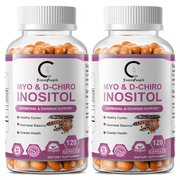 2 Pack GPGP GreenPeople Myo-Inositol & D-Chiro Inositol Blend Capsule | Liver Support & Fat Metabolism Dietary Supplement for Men & Women | 240 Capsules