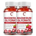 thumbnail image 1 of (2 Pack) GPGP Magnesium Glycinate Gummies 400mg - Best Magnesium Potassium Supplement with Vitamin D, B6, CoQ10 for Relax, Sleep & Health, 120 Raspberry Gummies (Gluten Free, Non GMO), 1 of 8