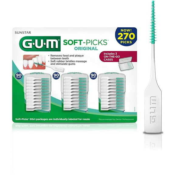 2 Pack - GUM 6325A Soft-Picks Original Dental Picks, 270 Count 1 ea