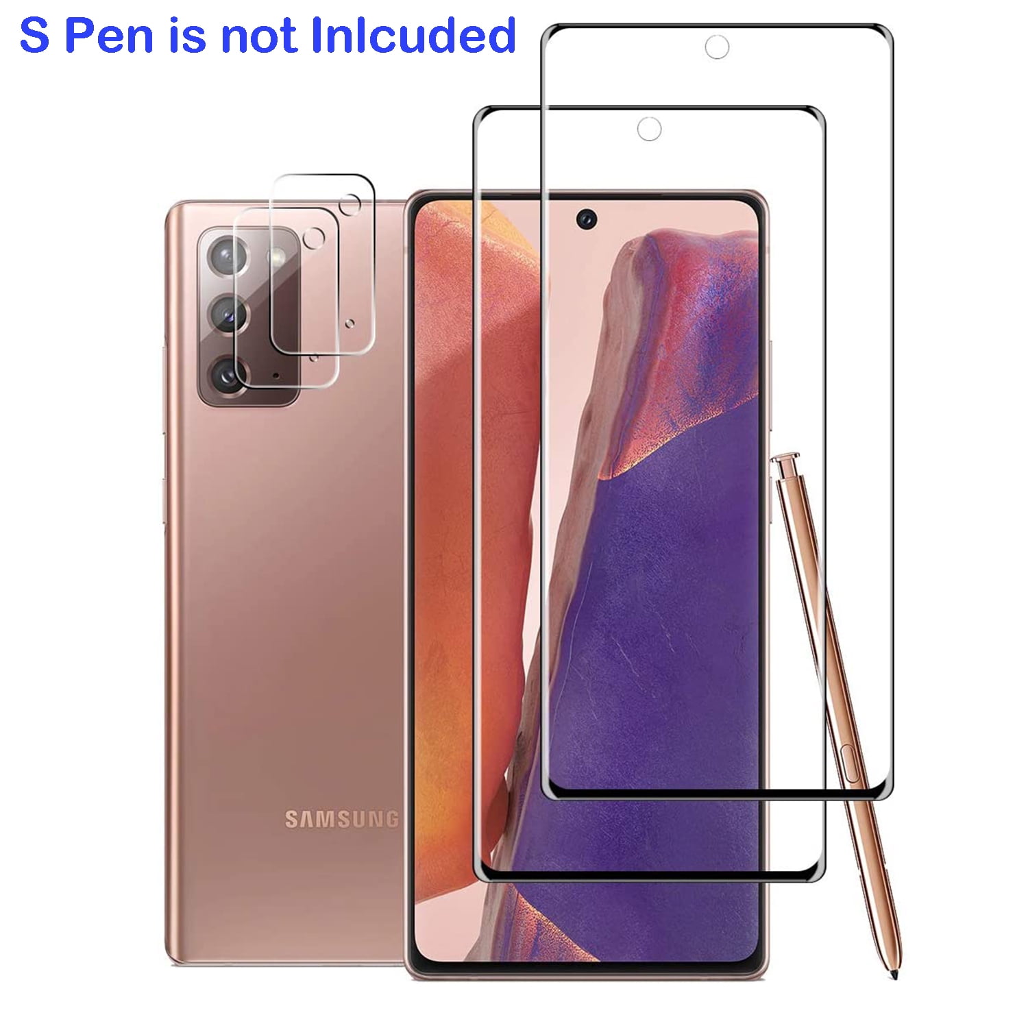 [2 Pack] Galaxy Note 20 Screen Protector, Galaxy Note 20 Camera