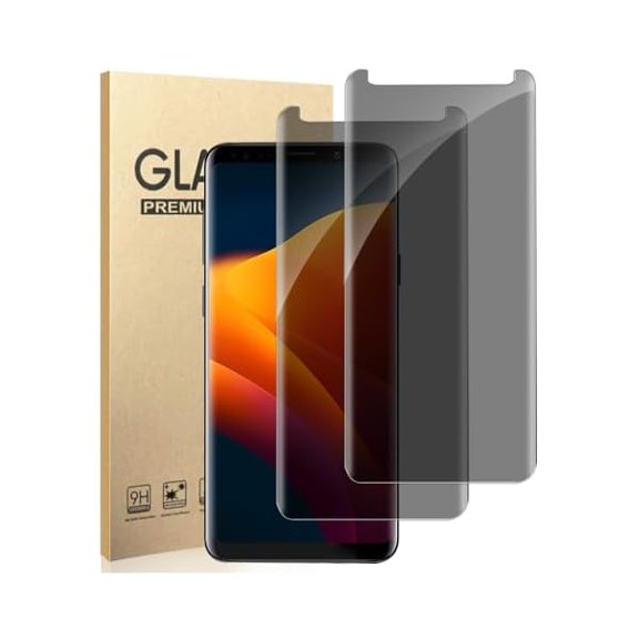 [2 Pack] Galaxy S9 Privacy Screen Protector, 9H Hardness Anti-spy Tempered Glass Film, Touch Sensitive, Full Coverage, Anti-Scratch, Case Friendly, Bubble Free, for Samsung Galaxy S9 (5.8 Inch)