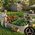 thumbnail image 1 of MATSKY 8x4x1ft Galvanized Steel Raised Garden Beds, Outdoor Open-Bottom Metal Planter Box for Vegetables & Flowers, Silver, 2-Pack, 1 of 6