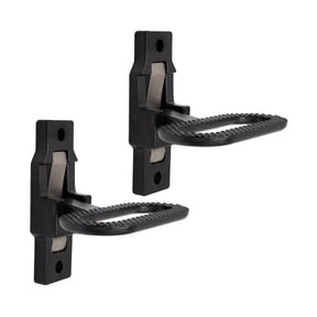 (2 Pack) Galvanized Steel Trailer Folding Step - Black